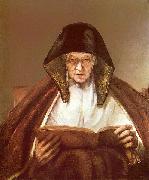 REMBRANDT Harmenszoon van Rijn Alte Frau, lesend oil painting on canvas